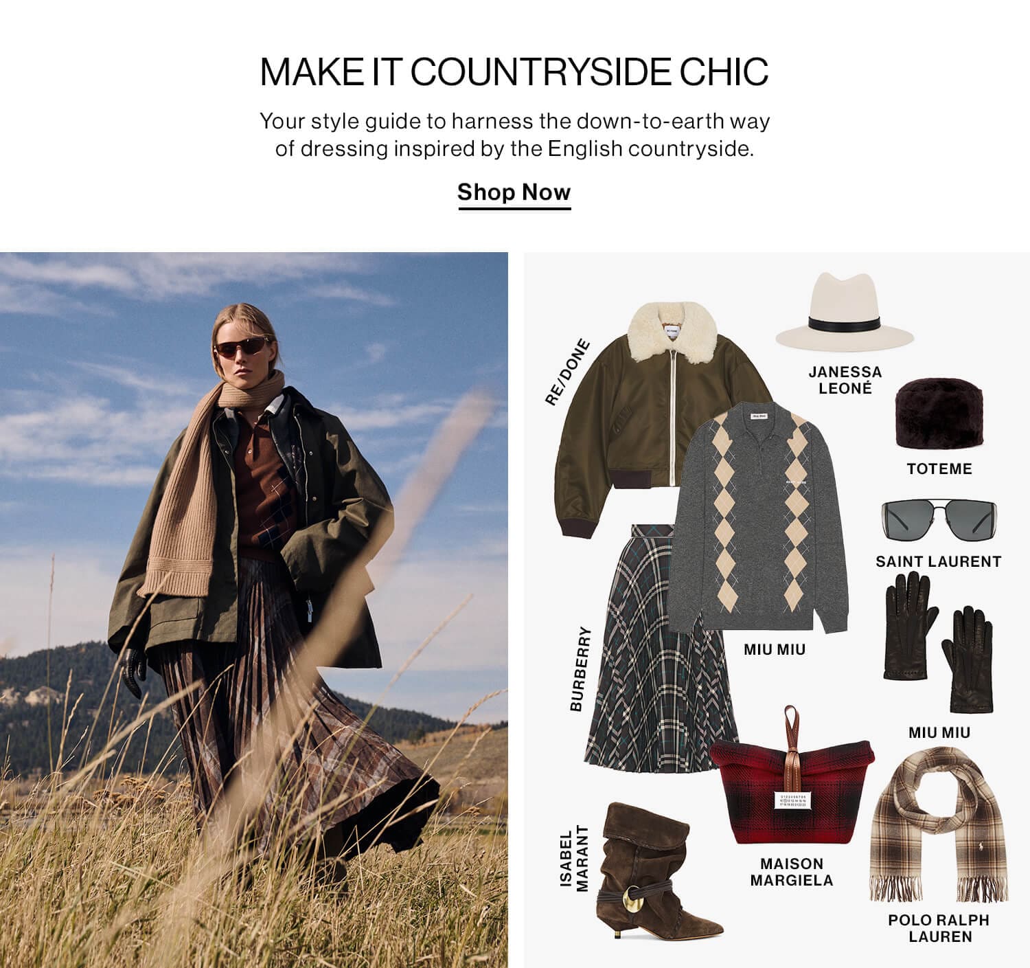 Countryside Chic. Shop Now.