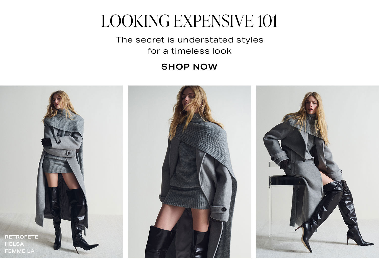 Looking Expensive 101. Shop now.
