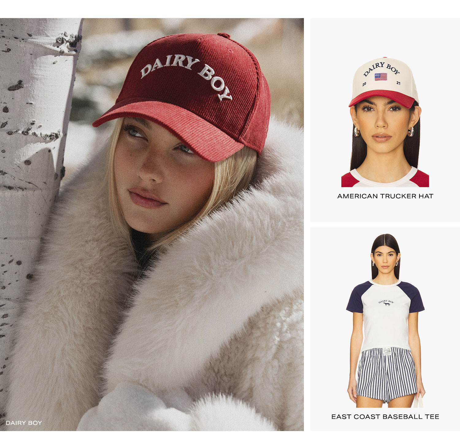 Introducing Dairy Boy by Paige Lorenze exclusively at Revolve. Row of Product.