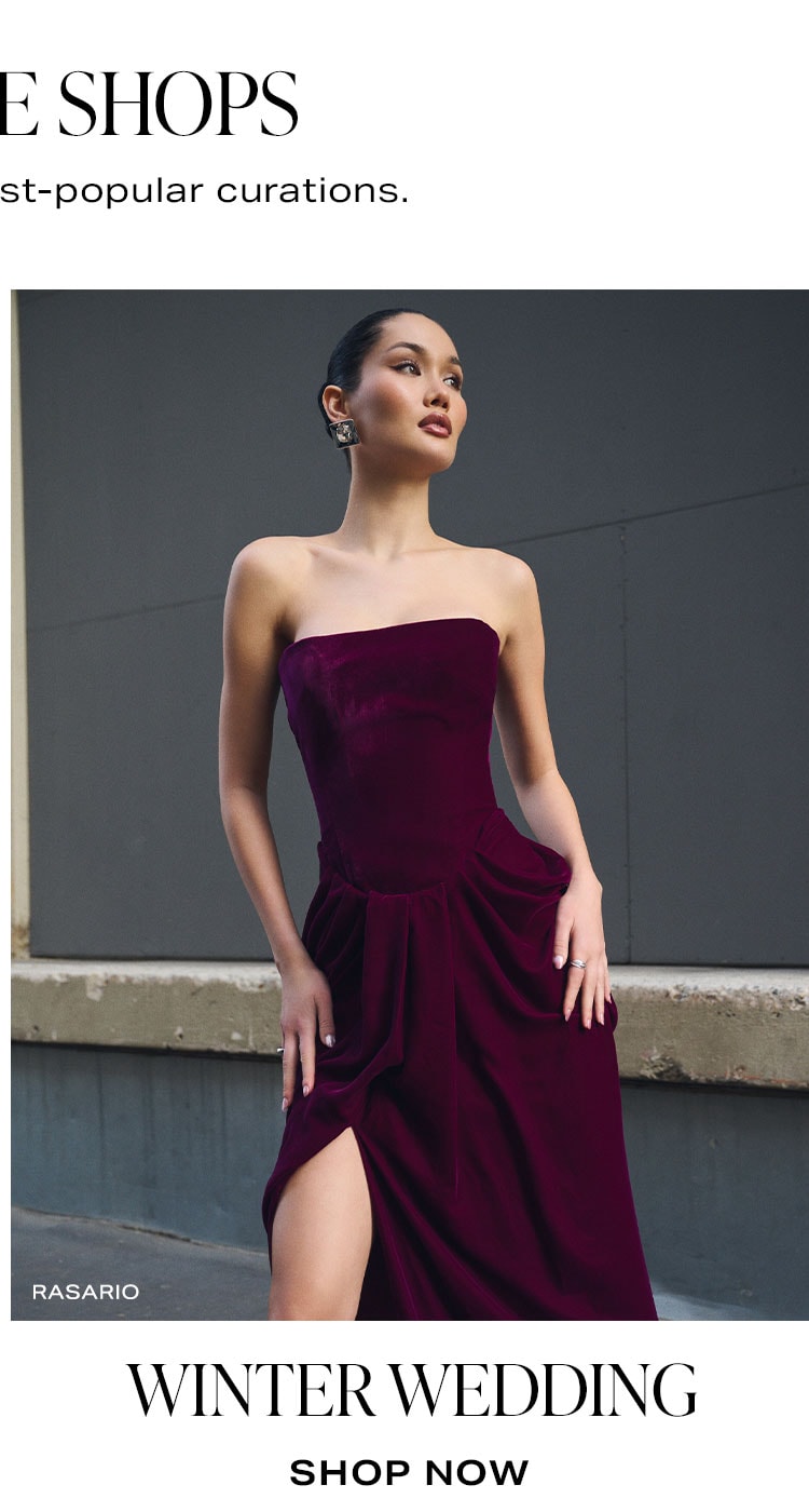 REVOLVE Shops: Winter Wedding. Shop Now.