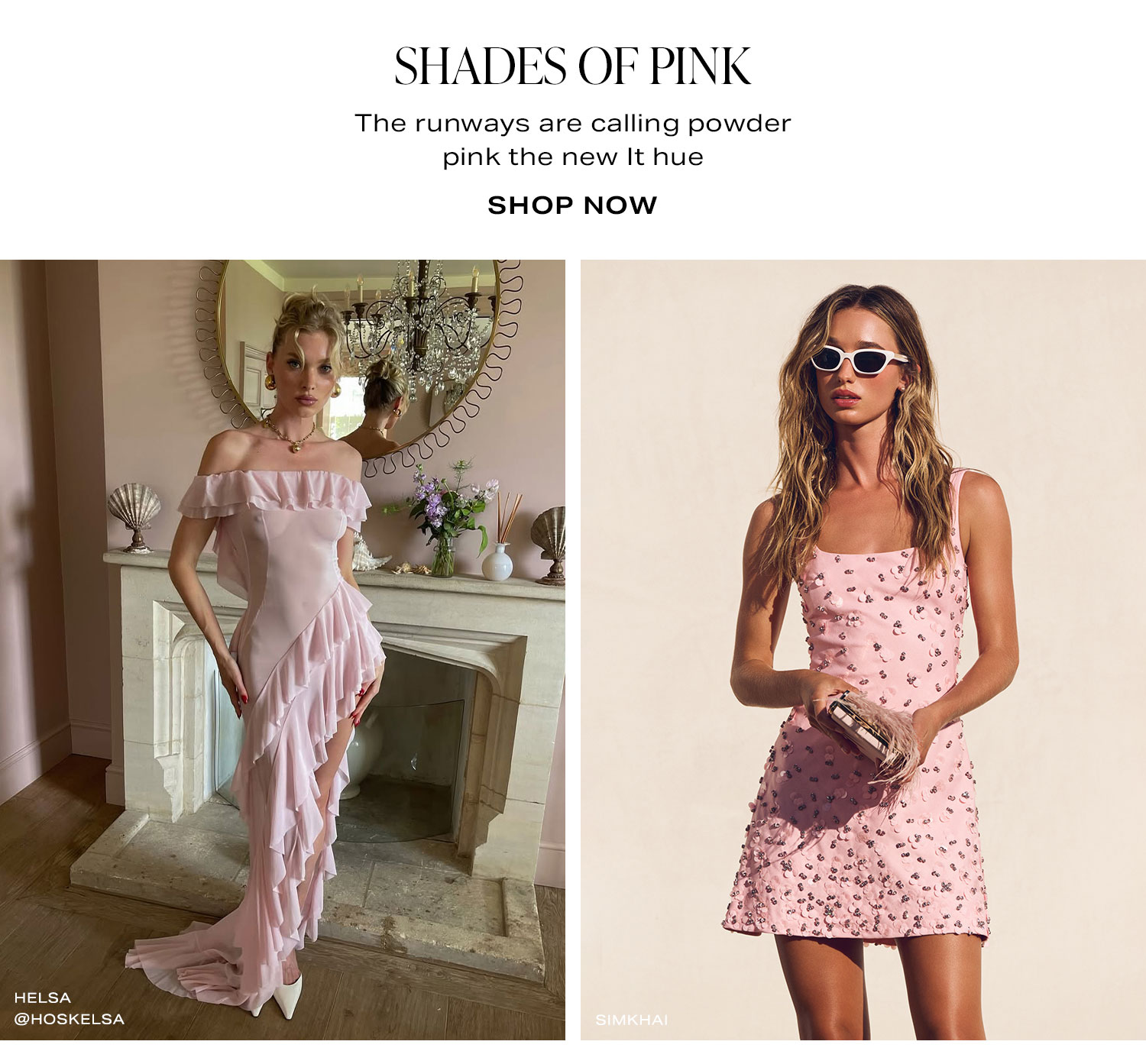 Shades of Pink. Shop Now.
