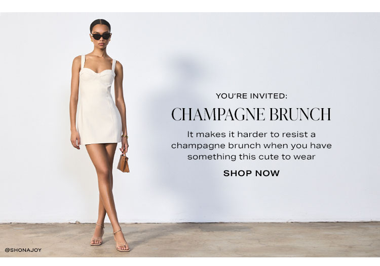 You’re Invited: Champagne Brunch. It makes it harder to resist a champagne brunch when you have something this effortless to wear