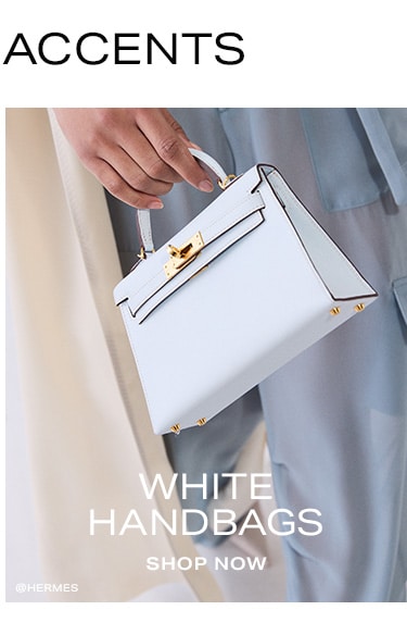 Elegant Accents. White Handbags. Shop Now