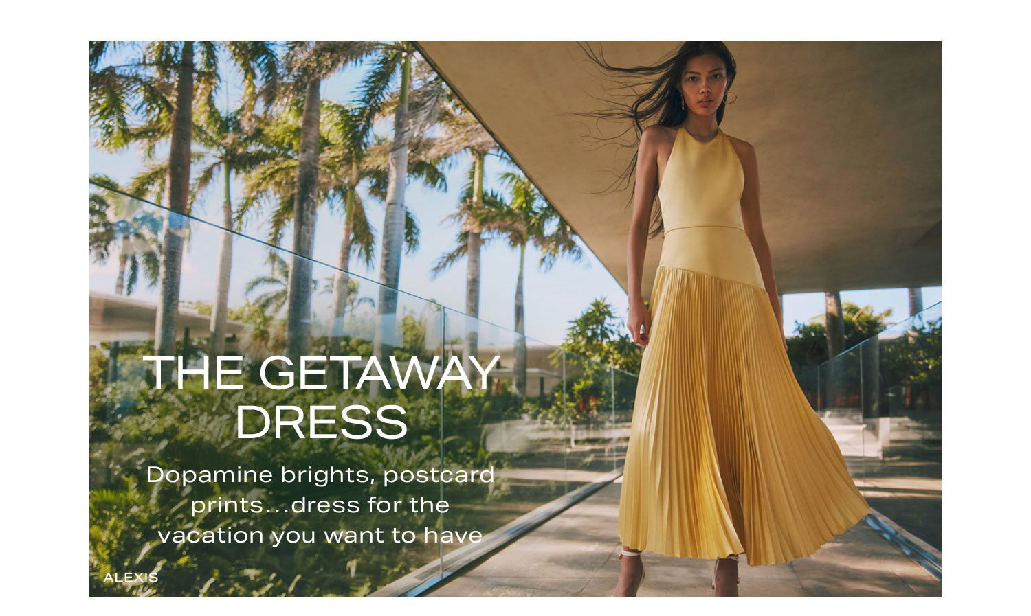 The Getaway Dress. Dopamine brights, postcard prints…dress for the vacation you want to have.