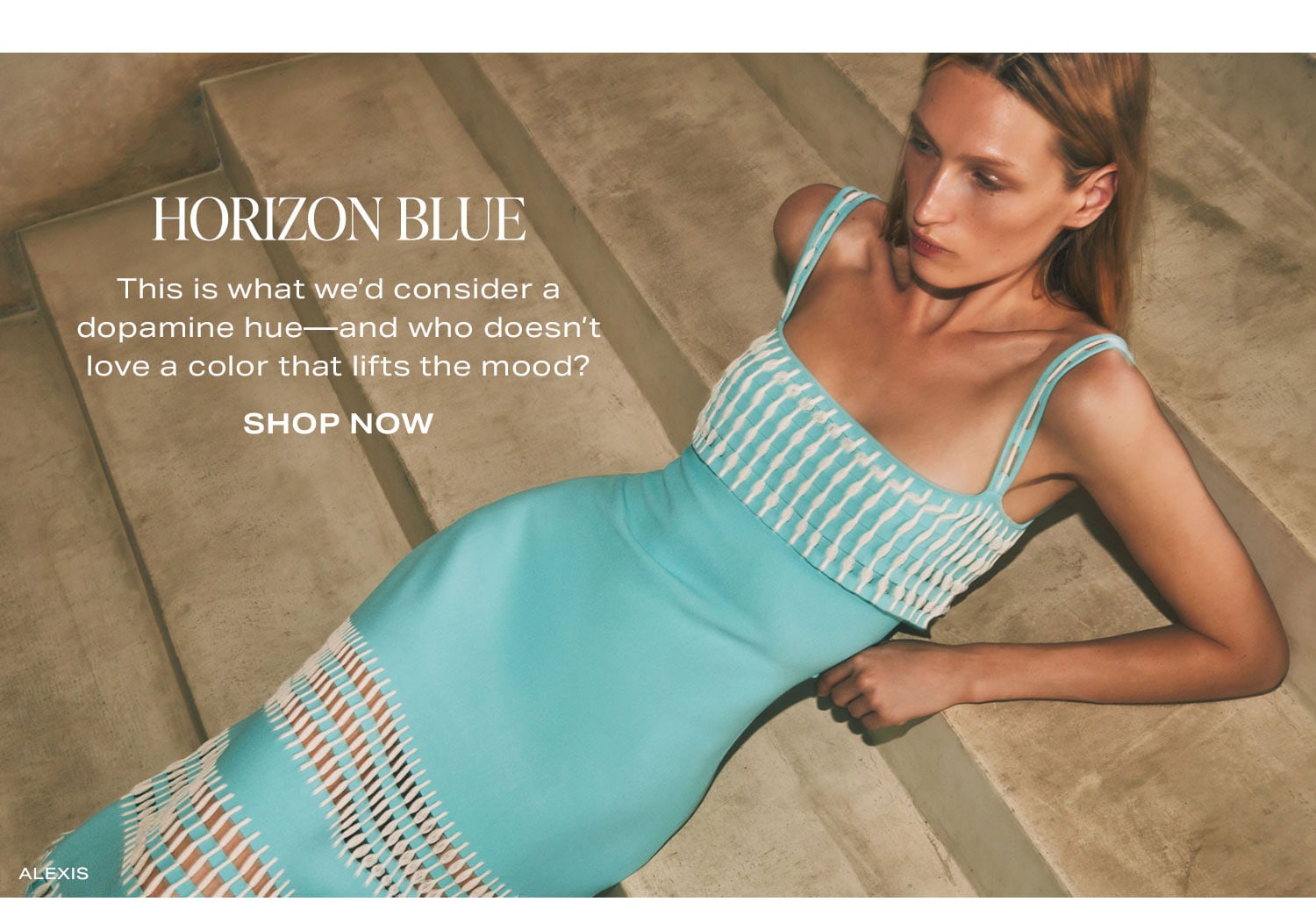 Horizon Blue. This is what we’d consider a dopamine hue—and who doesn’t love a color that lifts the mood? Shop Now.