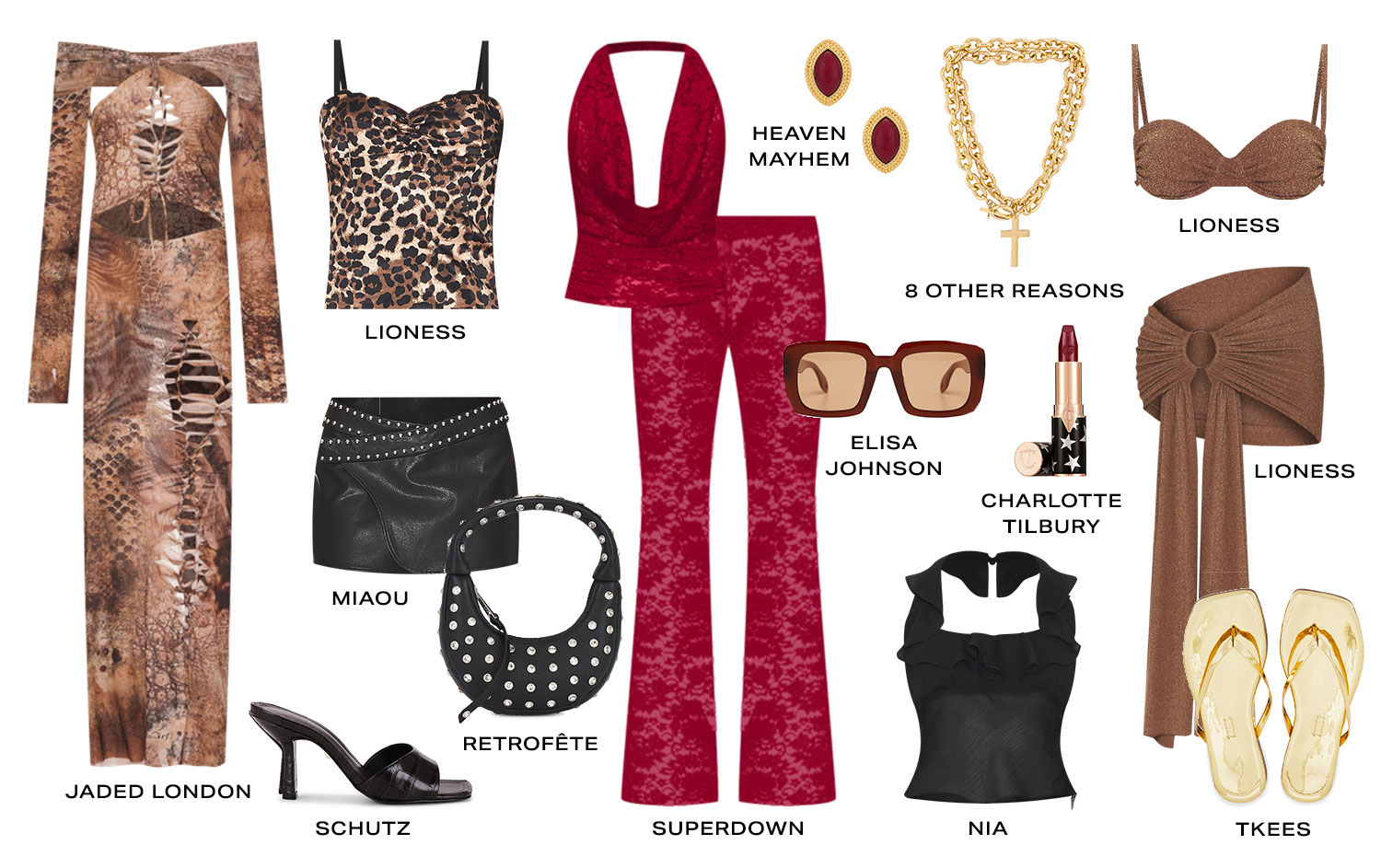 It’s a Mob Wife Summer. Why not get in on this trend early? Animal print, chic browns...and a bit of extra bling while you wait for faux fur season. Product Assortment. Shop Now.