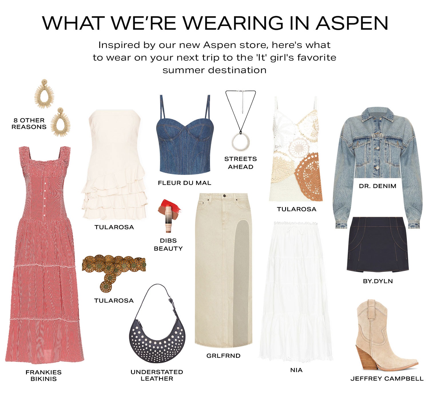 What We're Wearing in Aspen. Product assortment of looks. Shop Now. 