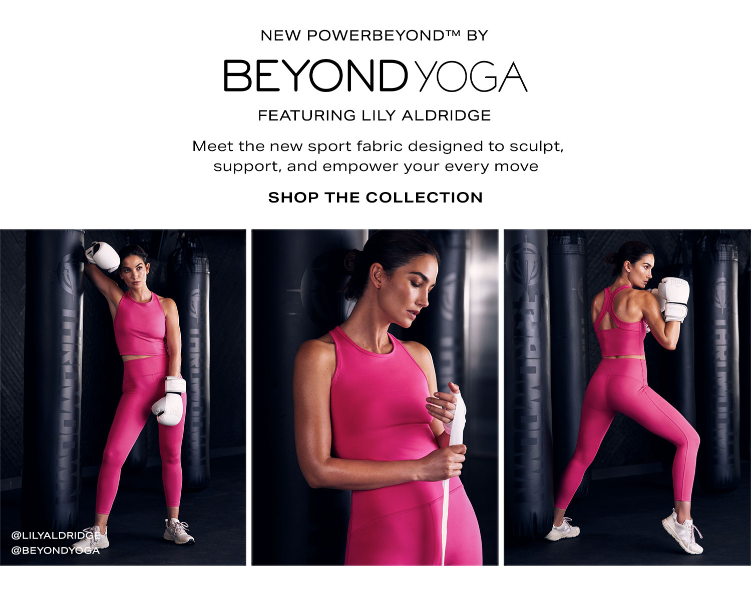 New POWERBEYOND™️️ by Beyond Yoga featuring Lily Aldridge. Meet the new sport fabric designed to sculpt, support, and empower your every move. Shop the Collection