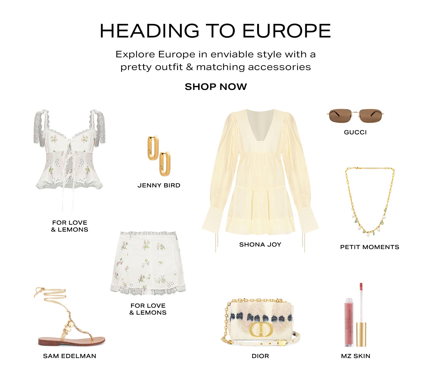 Heading to Europe: Explore Europe in enviable style with a pretty dress & matching accessories - Shop Now