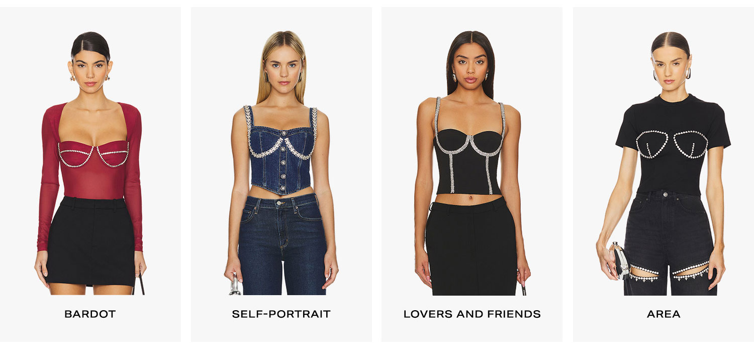 Bra Embellished. Row of Product.