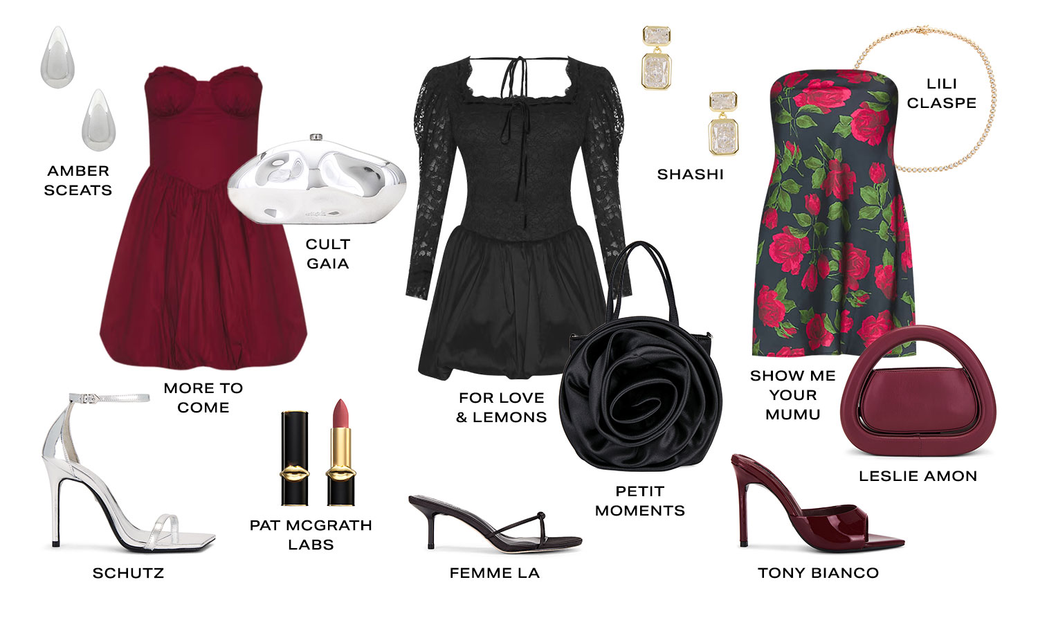 A Week In Mini Dresses. Product Assortment.