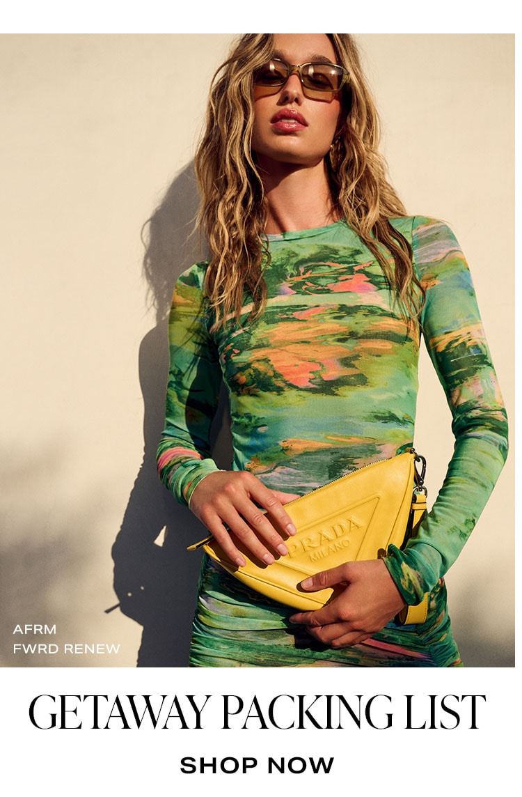 Want More Inspo? Here's What's Trending Now: Getaway Packing List. Shop Now.