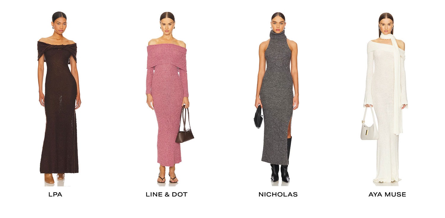 The Elevated Maxi. Slightly glam for day but still casual. Row of Product.