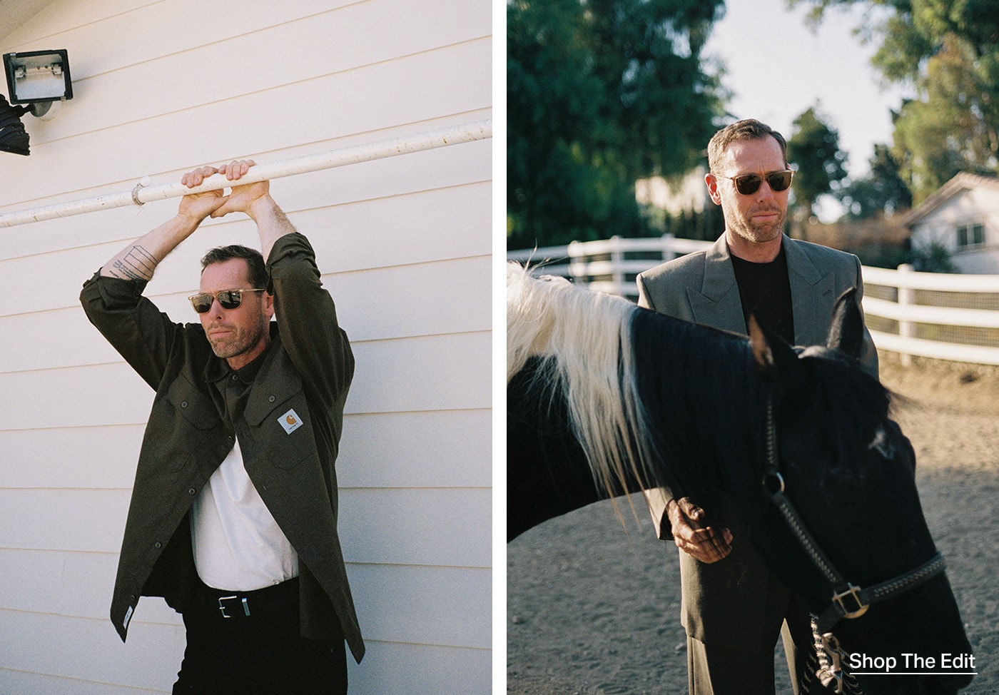 Nick Turner wearing a jacket with black shades.