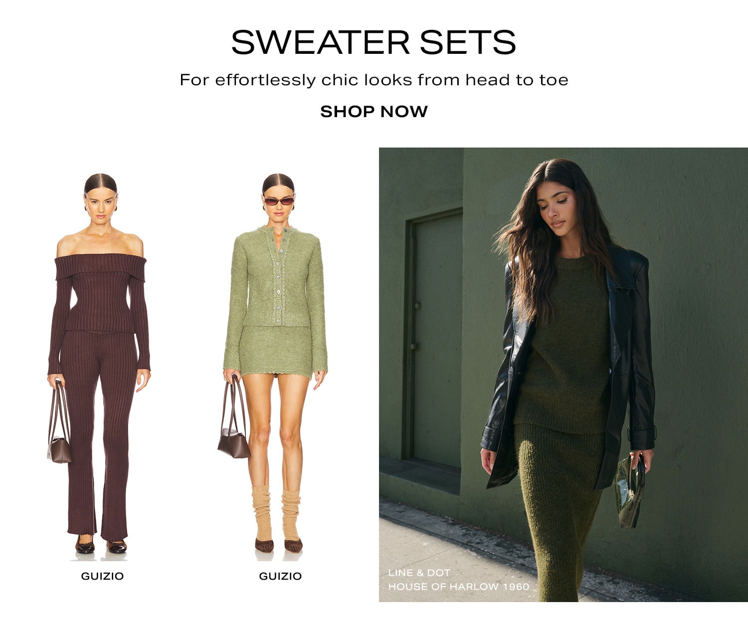 Sweater Sets. For effortlessly chic looks from head to toe. Shop Now.