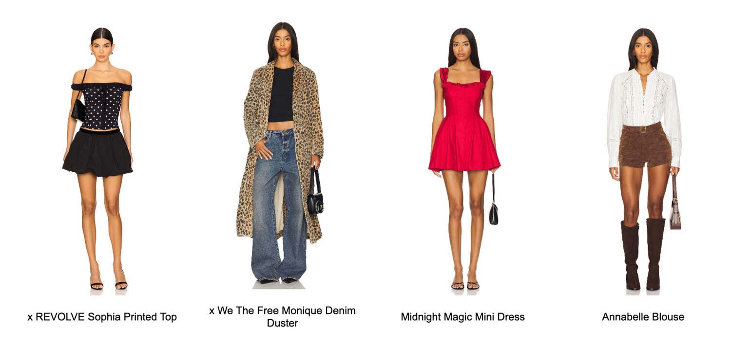 Free People. Row of Product.