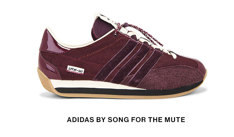 Shop adidas by Song for the Mute Country Og in Maroon, Core Black, & Cream White.