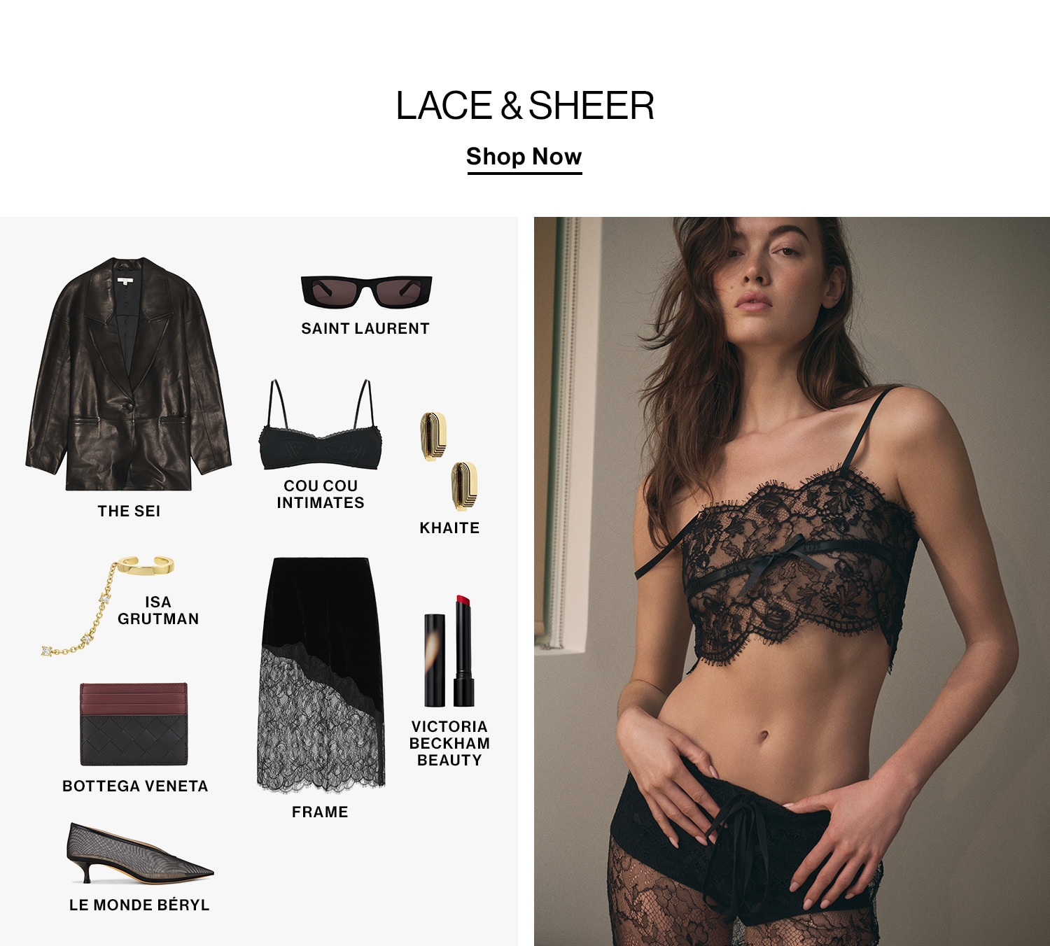 LACE & SHEER CTA: Shop Now