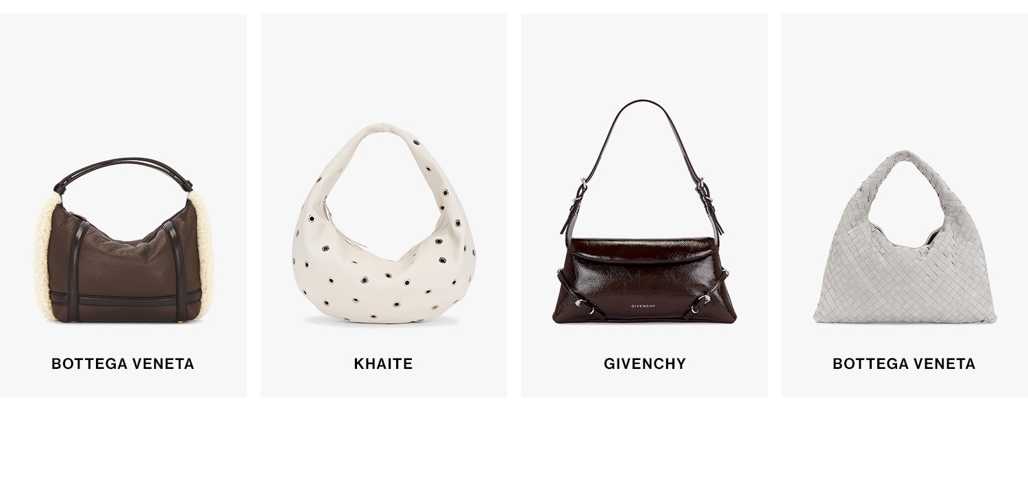 BAGS TO HAVE AND TO HOLD DEK: From Bottega to Khaite, these are the shapes that will go with everything in your wardrobe. CTA: Shop Now