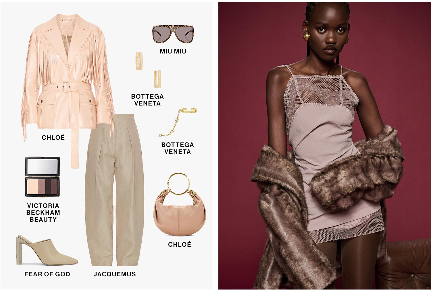 BLUSH. A shift from darker tones, delicate blush and dusty rose introduces a softness to the season’s otherwise muted palettes.