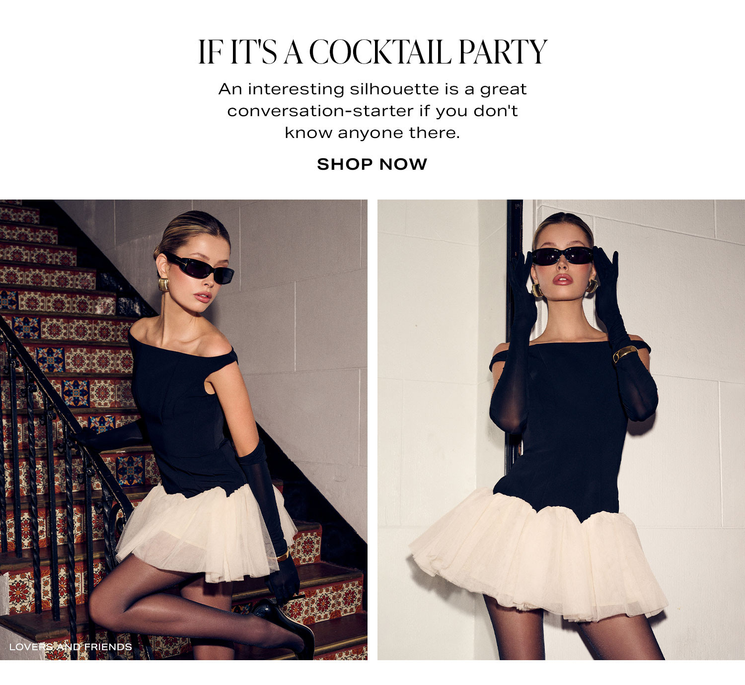 If It's A Cocktail Party. An interesting silhouette is a great conversation-starter if you don't know anyone there. Shop Now.
