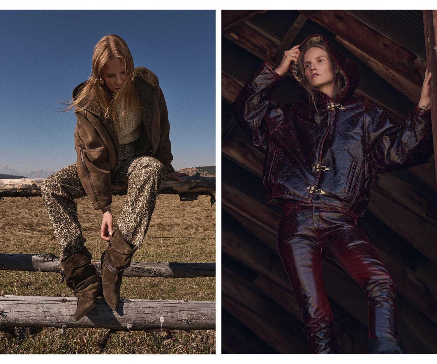 Isabel Marant: Fall/ Winter 2024. In their latest collection, the French label fuses a free spirited mindset with a rebellious edge. Integrating studs, rich suedes, wild prints, and billowing silhouettes for an effortless cool girl essence. Shop Now