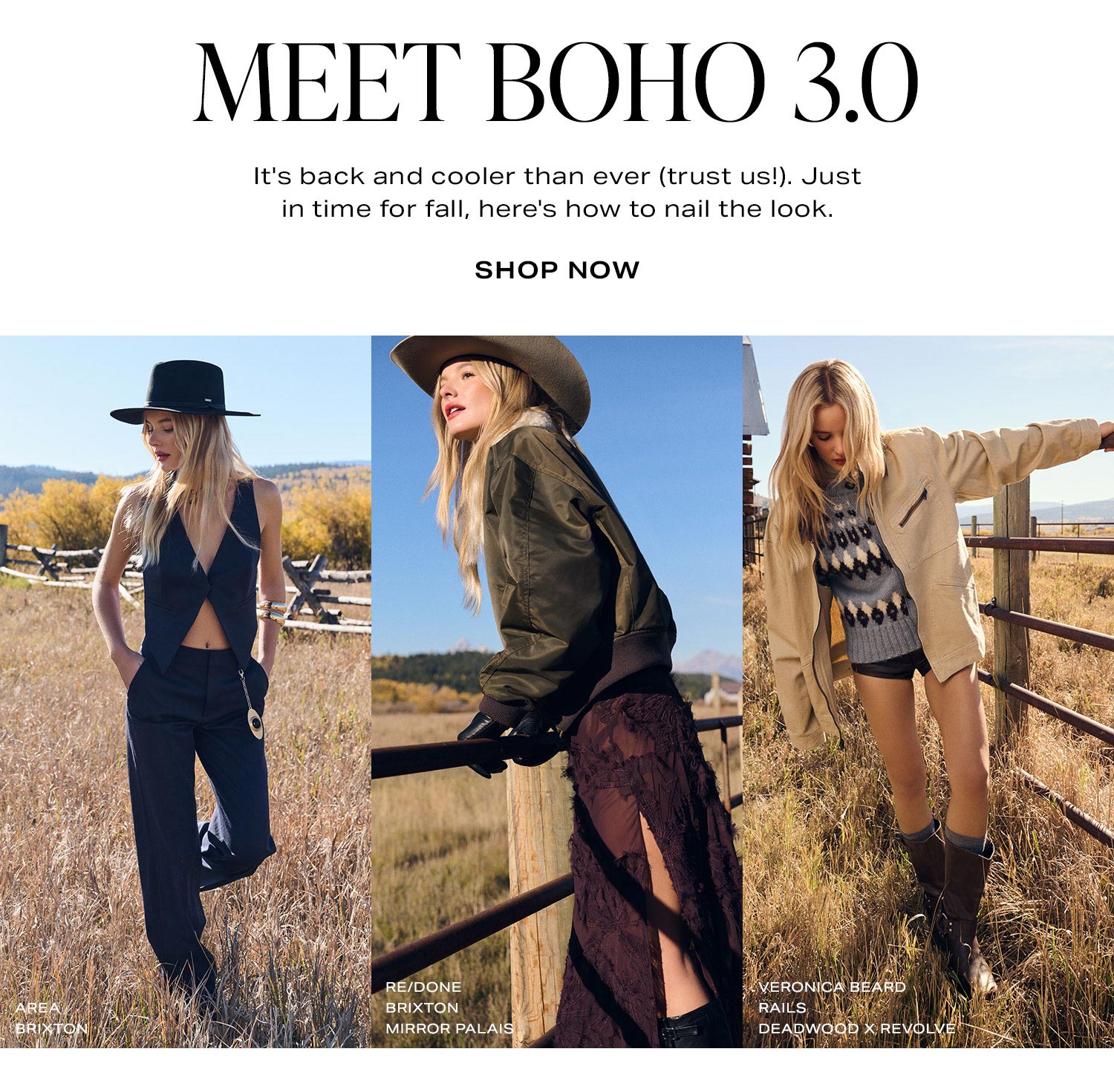 Meet Boho 3.0. It's made a cool comeback, just in time for fall. Here's how to wear it. Shop Now.