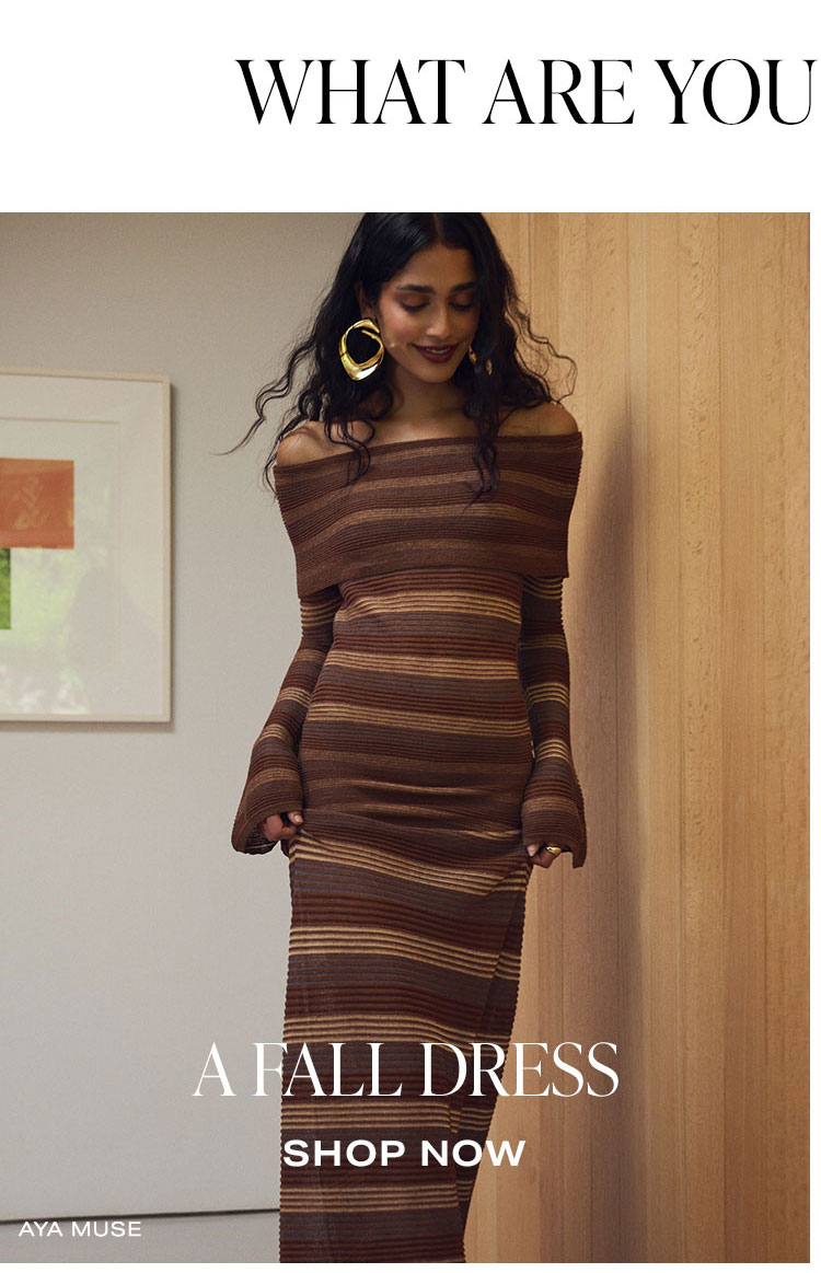 A Fall Dress. Shop Now.