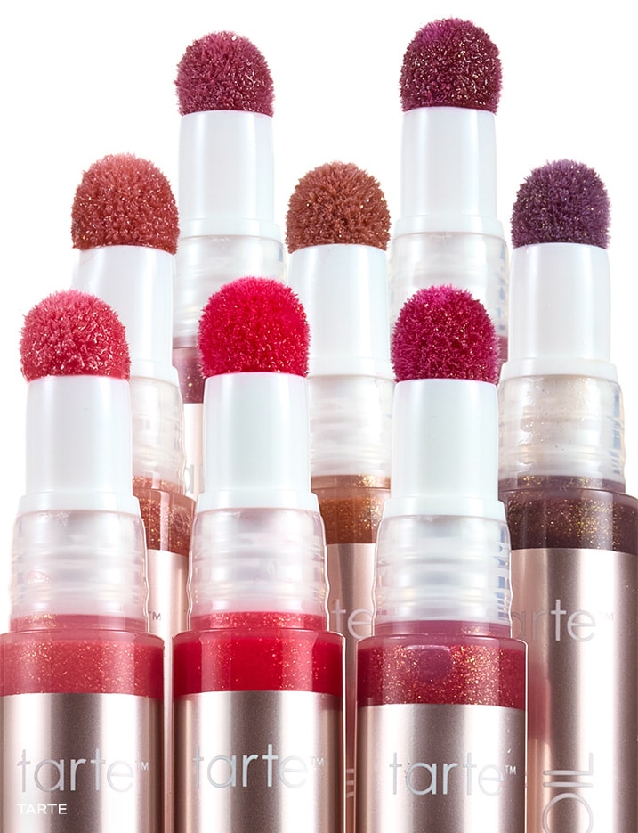 Variety of Tarte plumping lip oils.