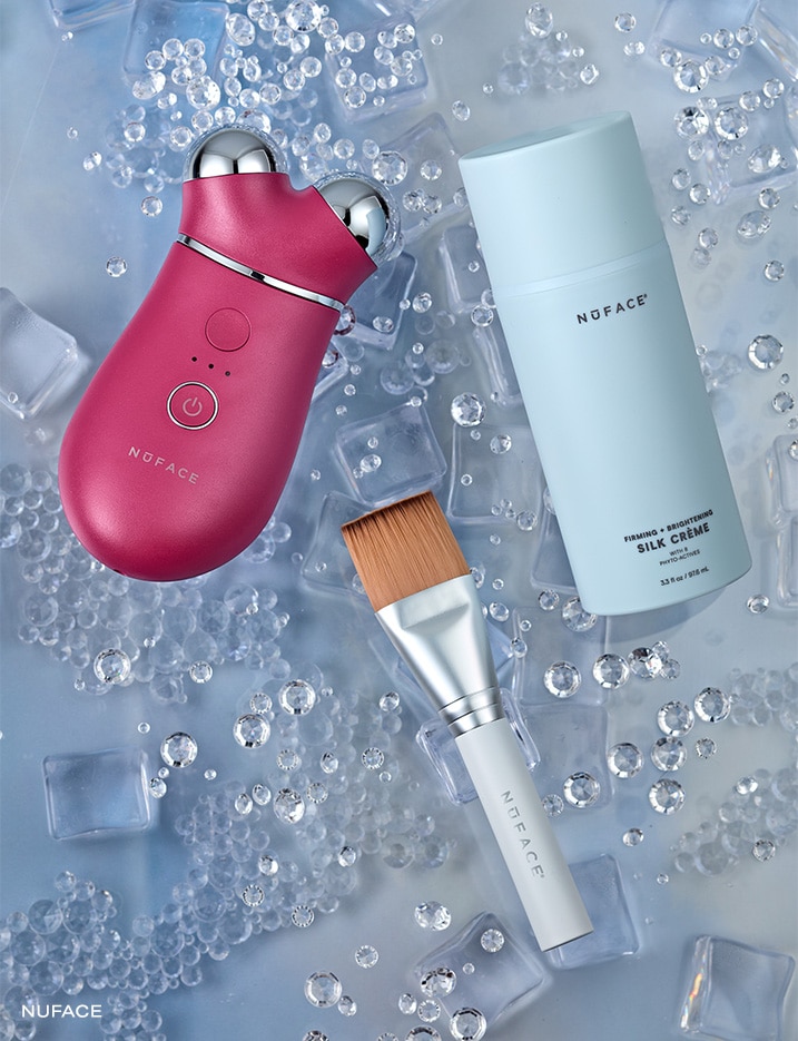 Nuface skincare tools and products.