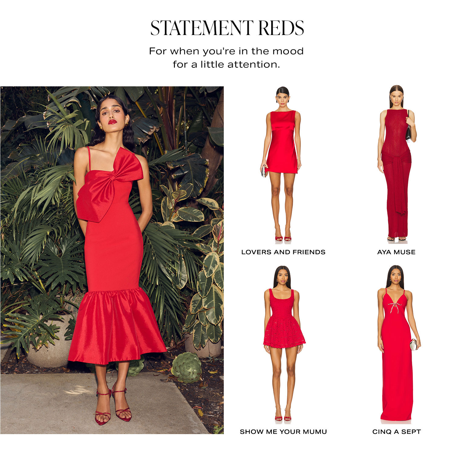 Statement Reds. For when you're in the mood for a little attention.