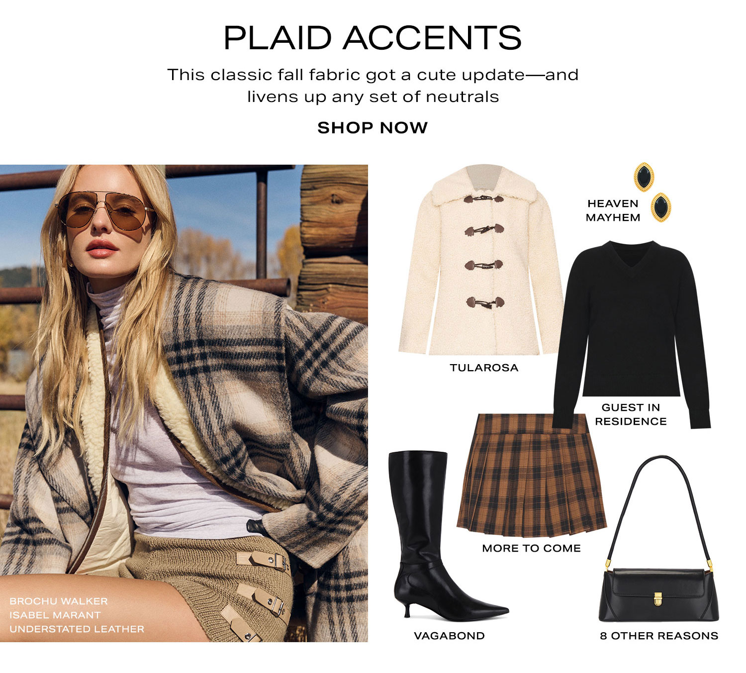 Plaid Accents. Shop Now.