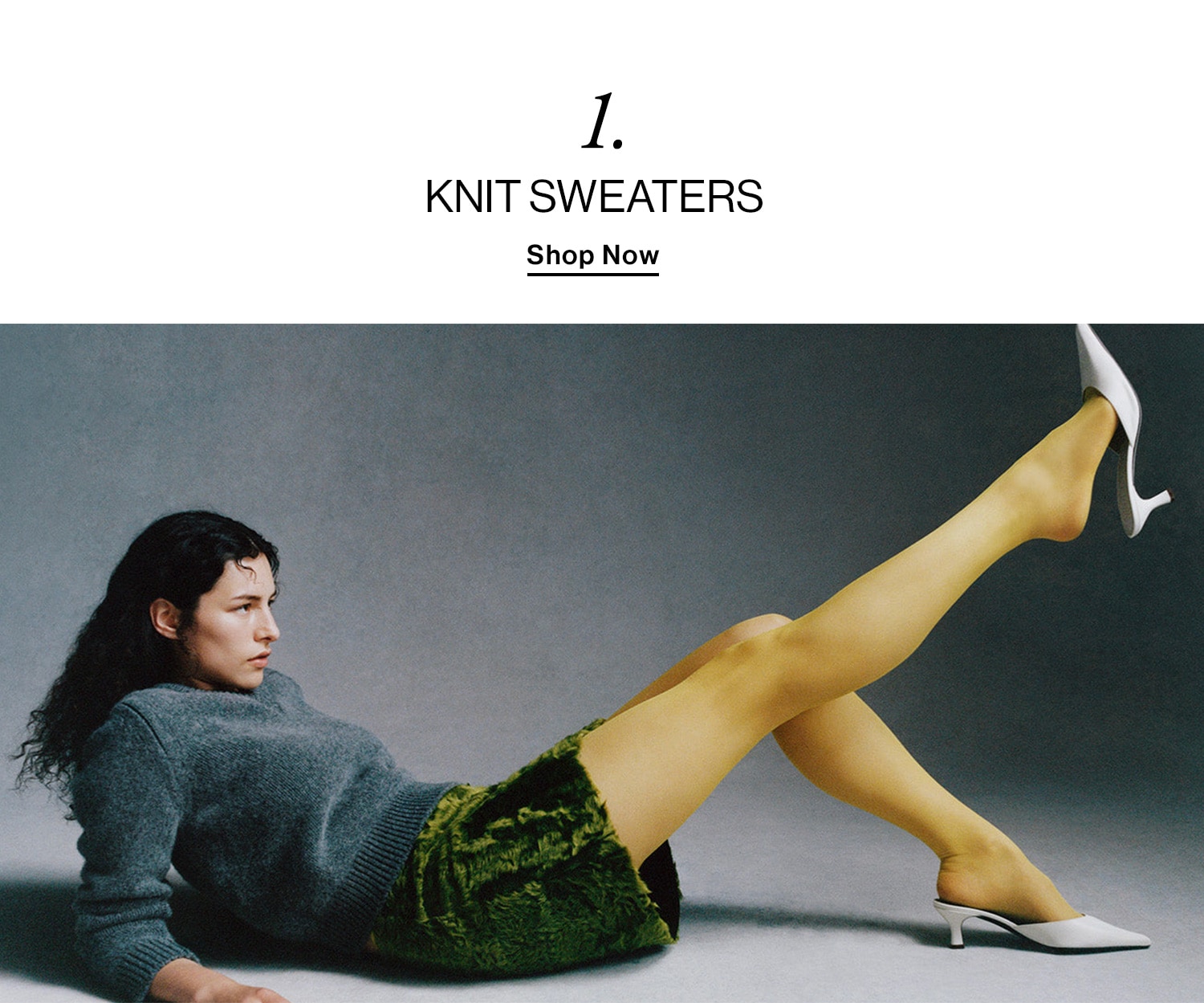 1. Knit Sweaters  CTA: Shop Now 