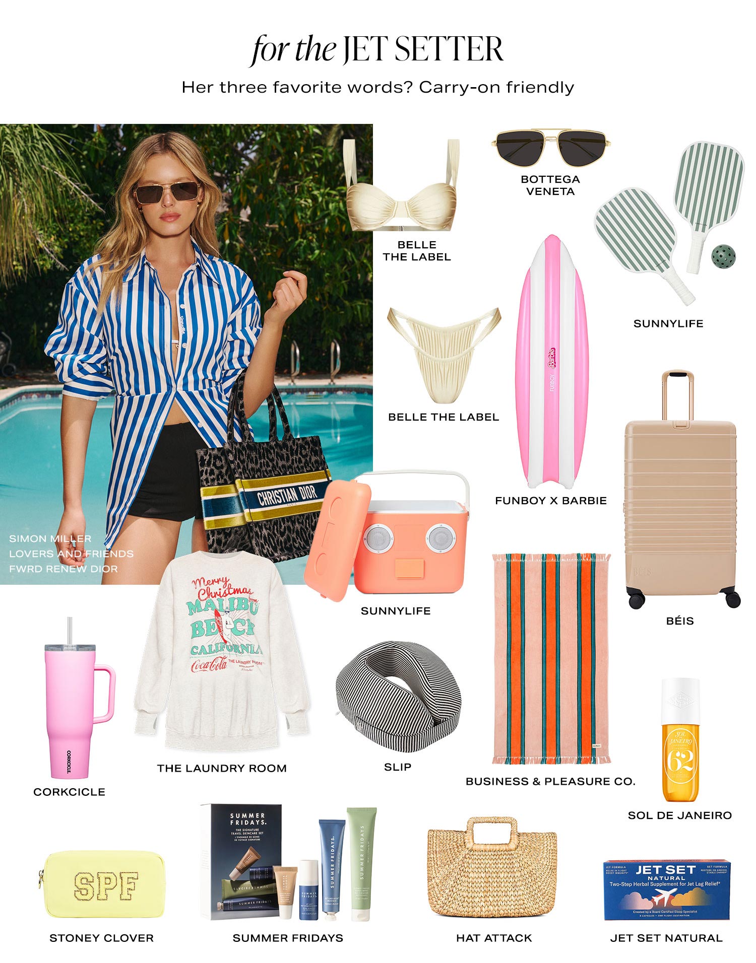 For The Jet Setter. Her three favorite words? Carry-on friendly. Product Assortment.