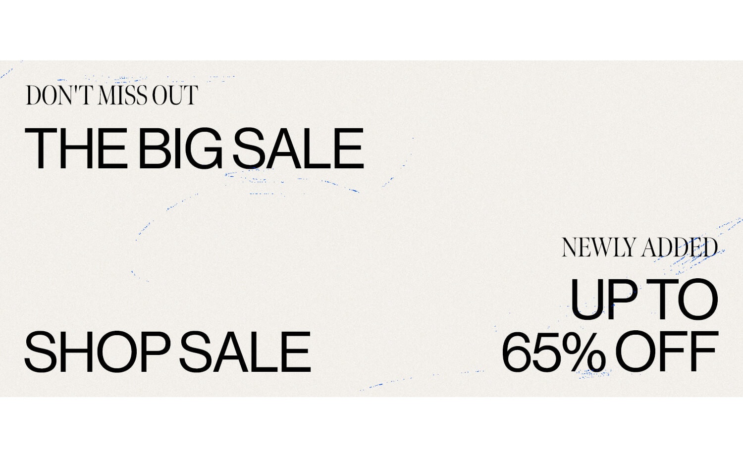 The Big Sale. Shop Sale