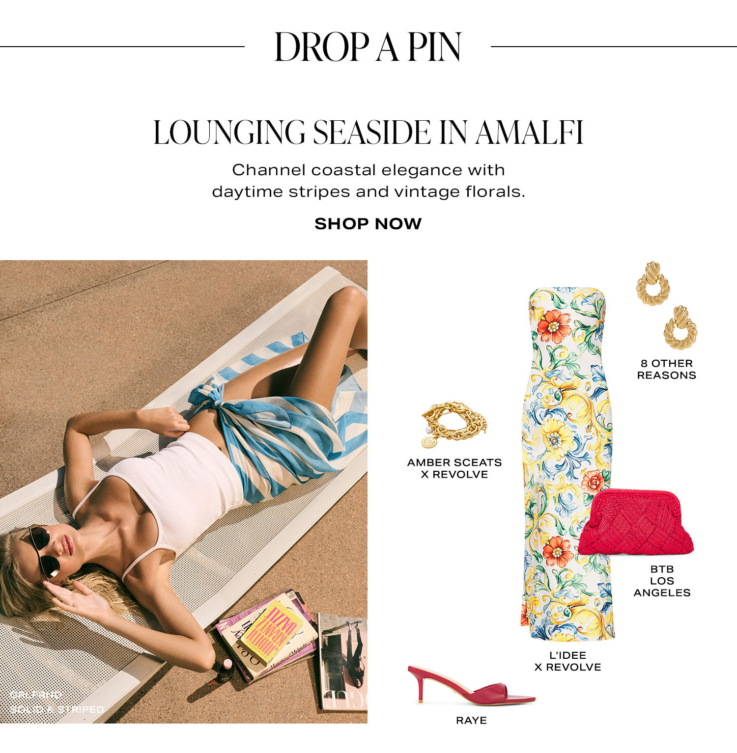 Lounging Seaside In Amalfi . Shop Now.