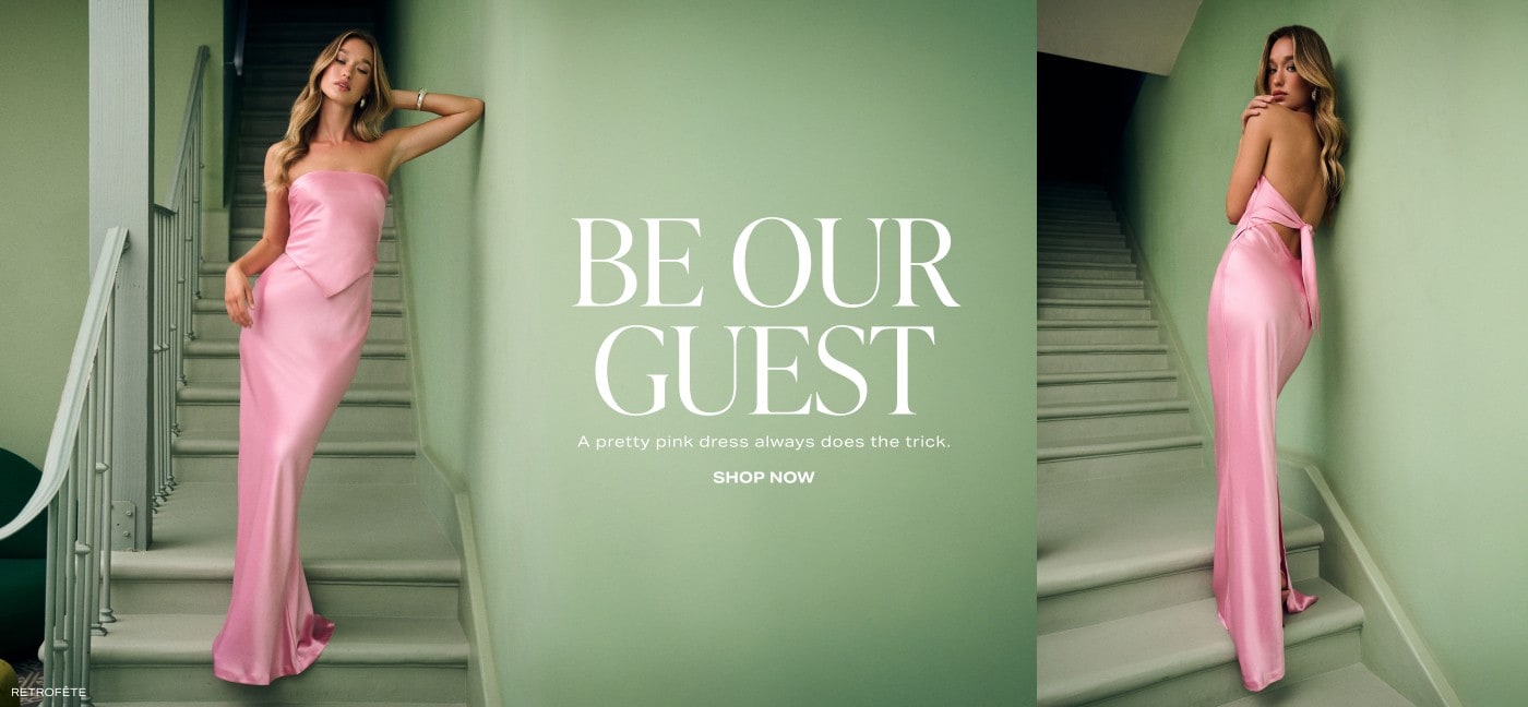 Be Our Guest. A pretty pink dress always does the trick. Shop Now.