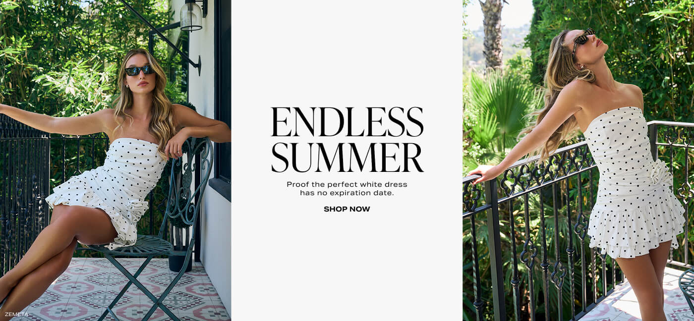 Endless Summer. Proof the perfect white dress has no expiration date. Shop Now.