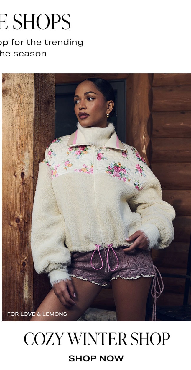 REVOLVE SHOPS: Cozy Winter Shop. Shop Now. 