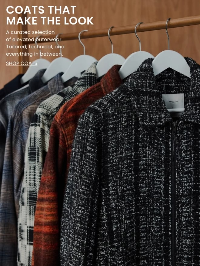 COATS THAT MAKE THE LOOK. A curated selection of elevated outerwear. Tailored, technical, and everything in between. Shop Coats.