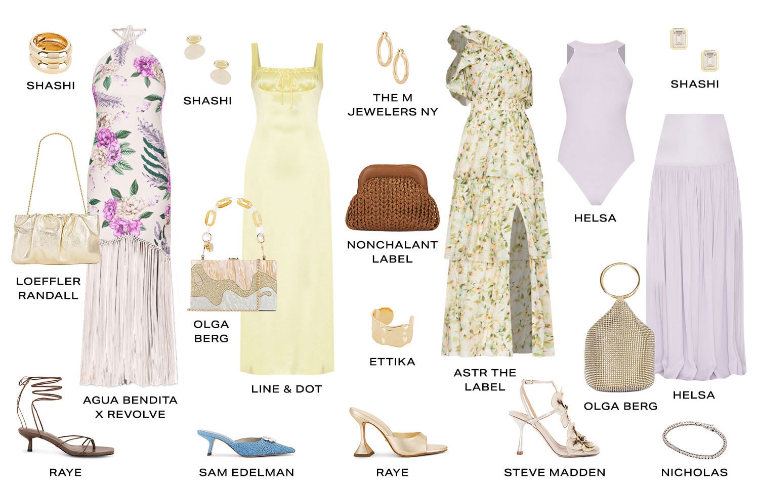 The REVOLVE Guide To Spring Events. Product Assortment.