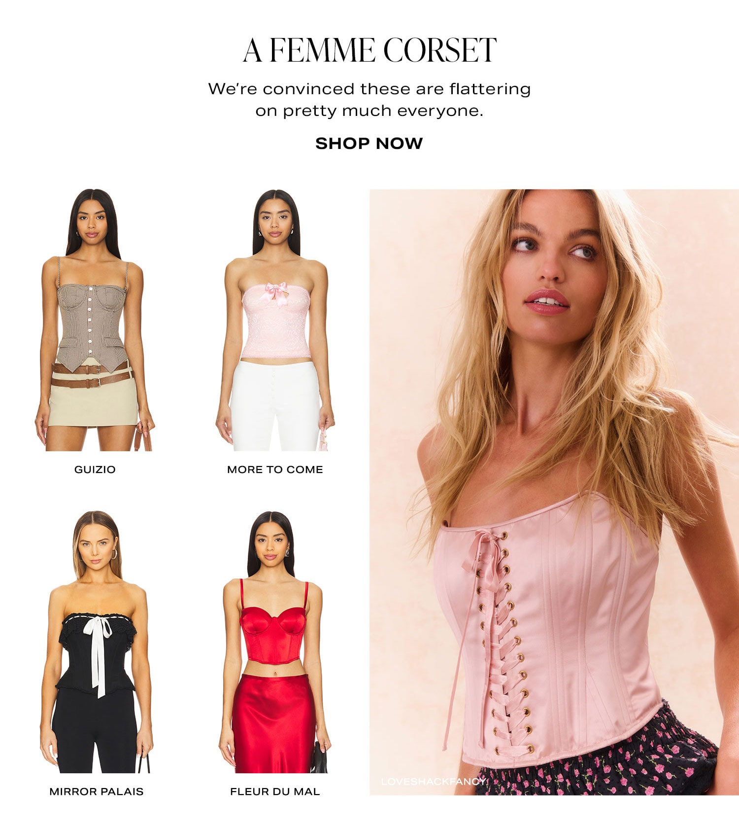 A Femme Corset. Shop Now.