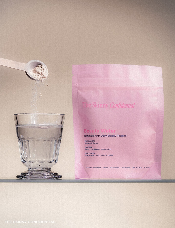 A bag of Beauty Confidential Beauty Water.