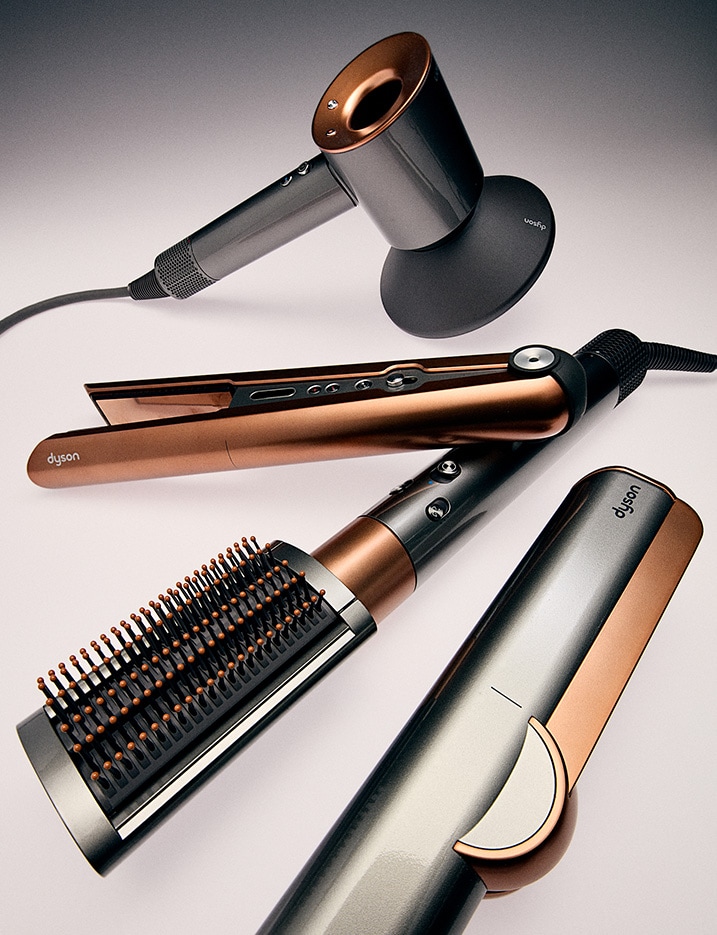 Variety of Dyson hair tools.