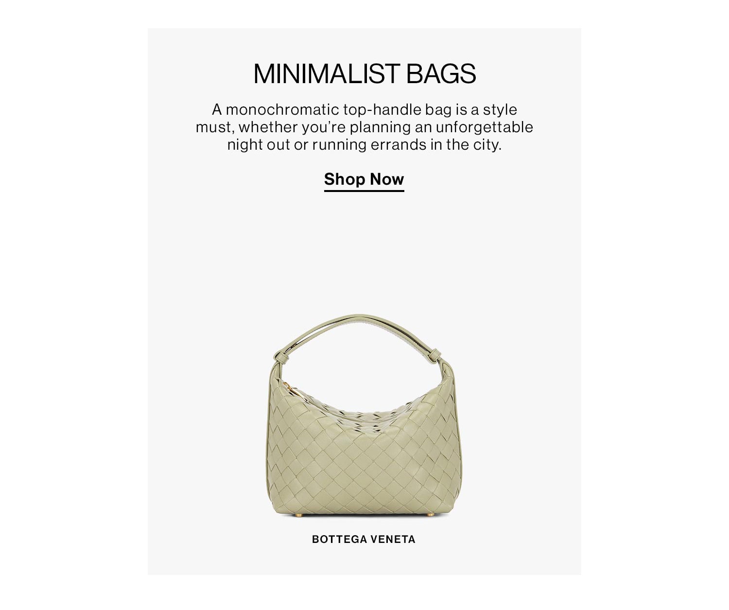 Minimalist Bags. Shop Now.