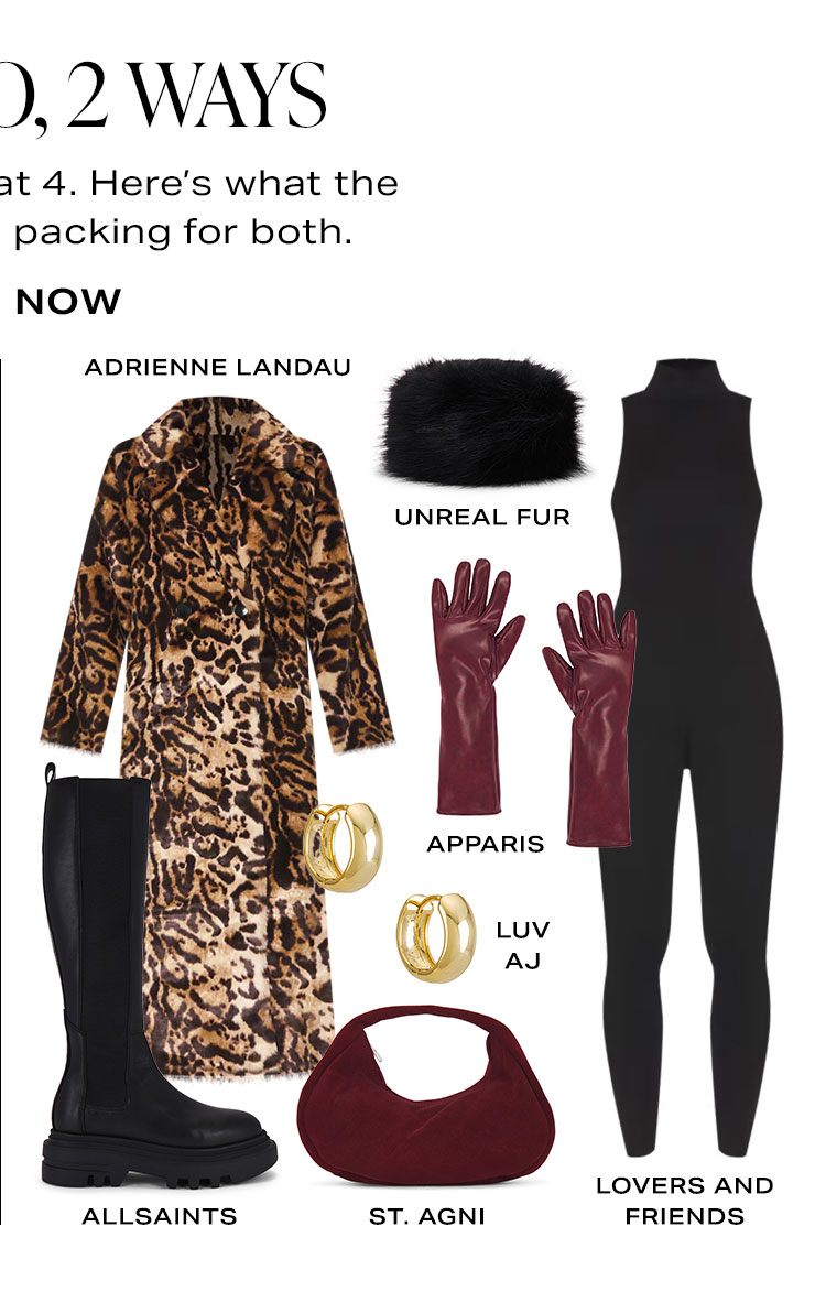 Ski Inspo, 2 Ways. Slopes at 10, après at 4. Here's what the REVOLVE girls are packing for both. Look 2. Product Assortment. Shop Now.