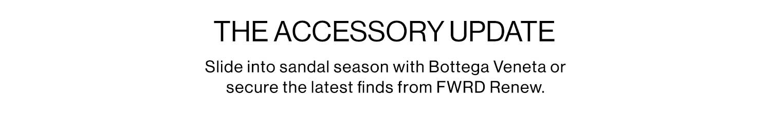 Kicker headline reads. The Accessory Update