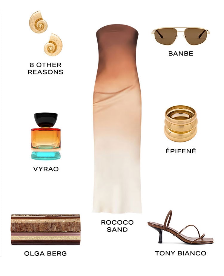 What To Pack. Sunset Dinner Dress. Product Assortment.