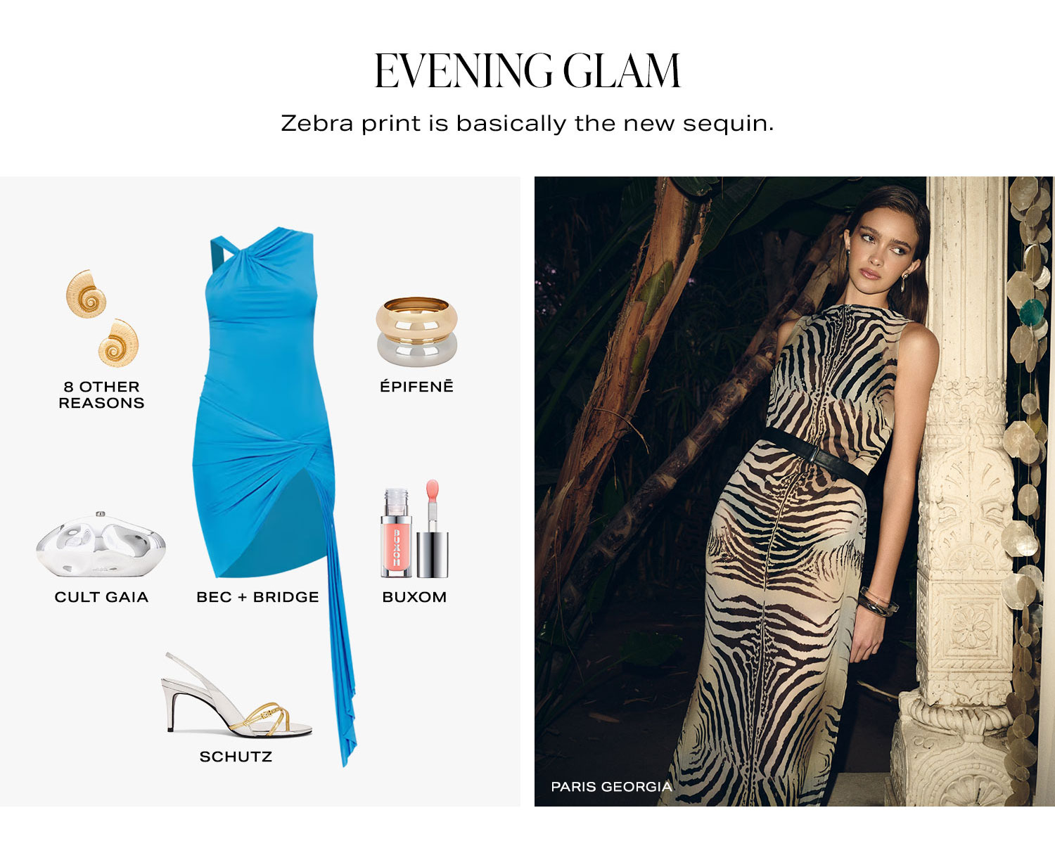 Evening Glam. Shop Now.