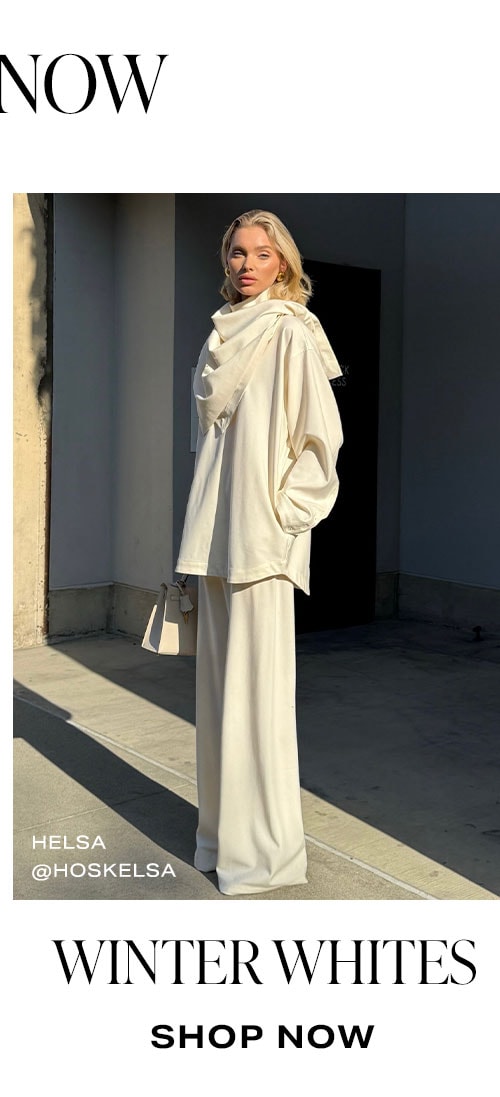 What's Trending Now: Winter Whites. Shop Now.